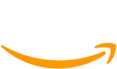 Logotipo da Amazon com o famoso sorriso em formato de seta, representando a missão da empresa de oferecer um excelente serviço aos clientes.