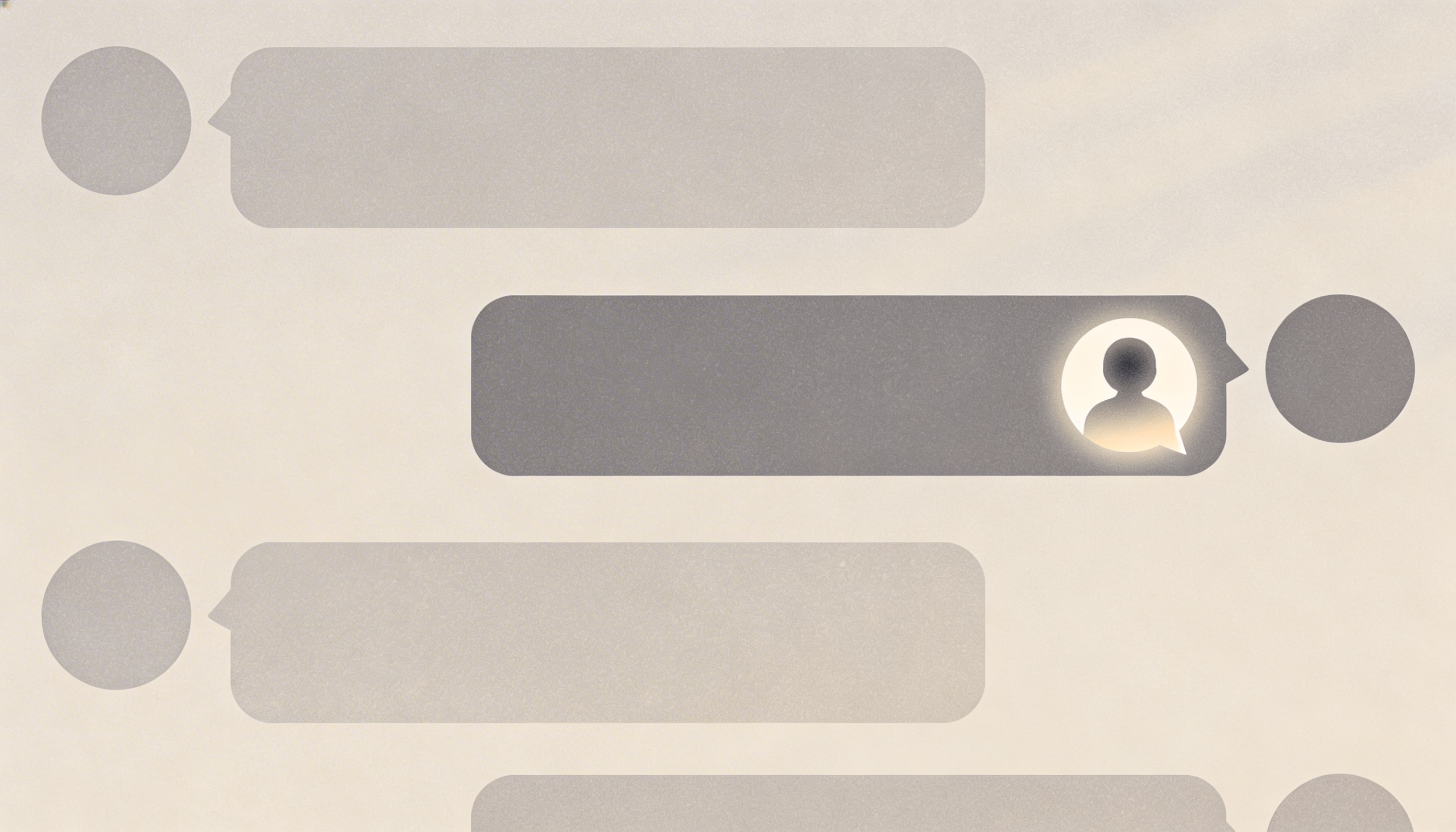 Imagem de conversa de bate-papo no celular em modo escuro, mostrando mensagens em português com alguém que possui um ícone de usuário destacado.